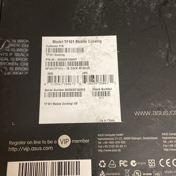 NEW ASUS TF101 Eee Pad Transformer Keyboard DOCK Notebook Tablet Mobile Qwerty - Picture 6 of 6